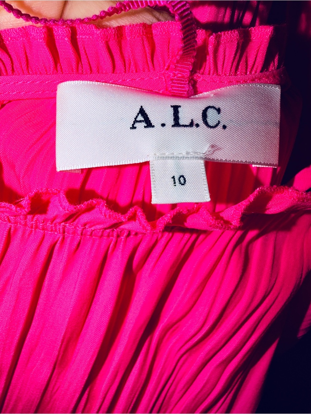 A.L.C. Neon Pink Halter Maxi Rio Dress - Picture 5 of 5